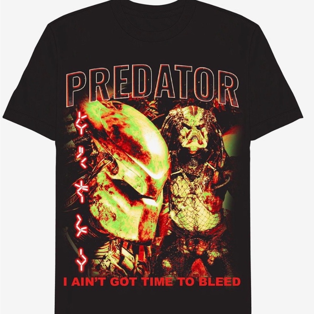 Hot Topic Predator Black and Red Tee